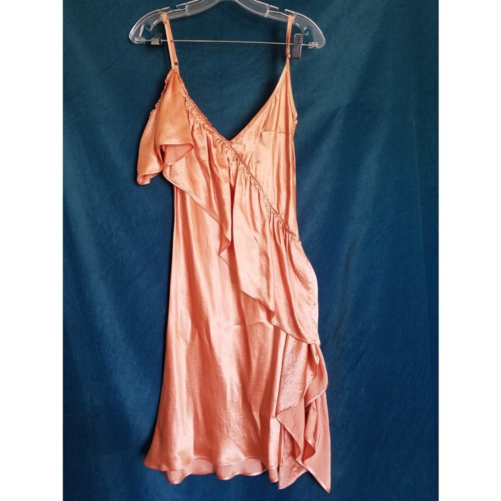 Collina Strada Pink Silk Slip Dress Size Small